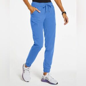 JAANUU Women's Mesh-Enhanced Jogger Pant Ceil Blue